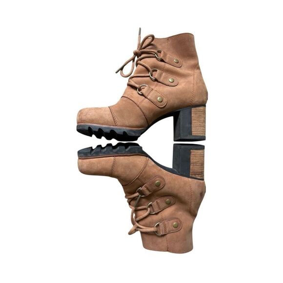Sorel Addington Lace Up Bootie Womens Size 8.5 Elk Brown Leather Waterproof - Picture 6 of 11